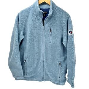 Lands End Jacket Womens XL Blue‎ Lined Full Zip Outdoor High Peaks Rescue Fleece